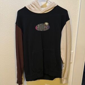 Adidas Black, Cream, and Brown Hoodie